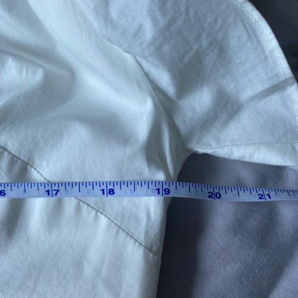 Anthropologie Ruffled V-Neck White Mini Dress size XS *NWT* - Picture 9 of 13